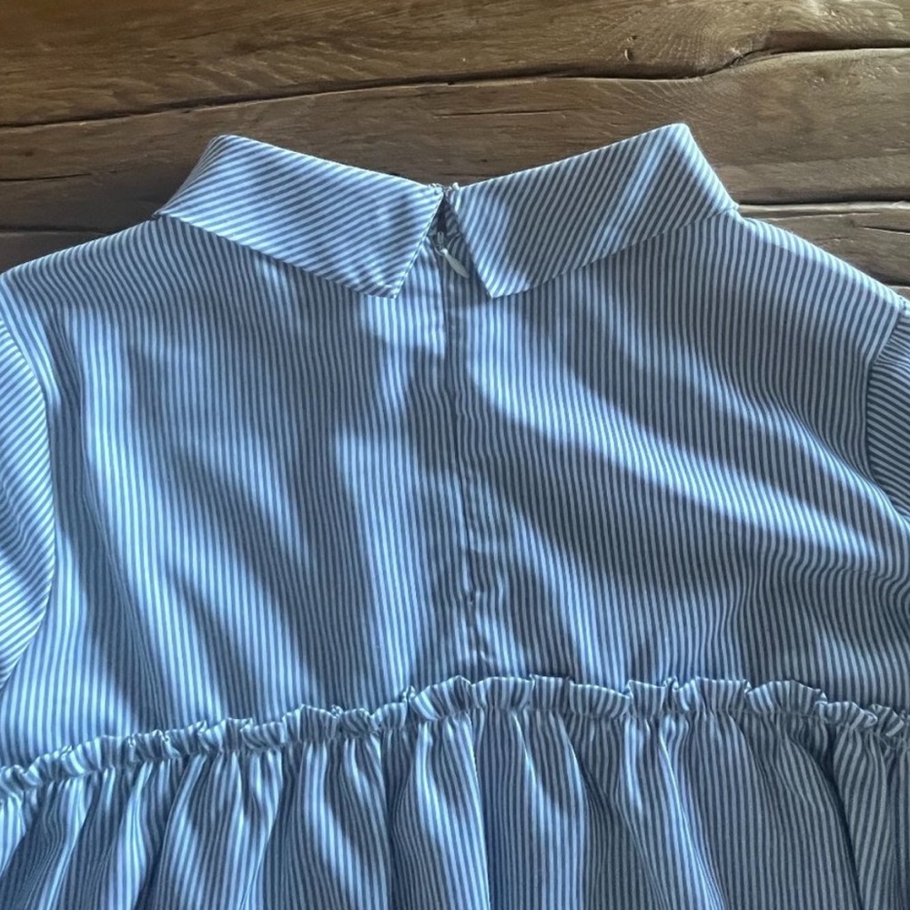 On Twelfth Blue and White Striped Shirt - Picture 10 of 10